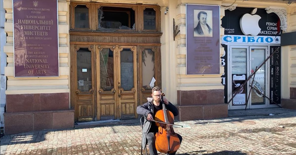 En cellist från Kharkiv
